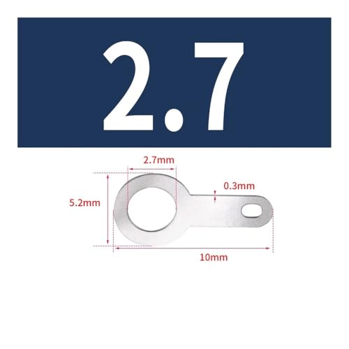 30 Stück, 50 Stück, 100 Stück Φ2.2 Φ2.7 Φ3.2 Φ4.2 Φ5.2 Φ6.2 Φ8.2 Versilberte Kupfer-Einzelkopf-Lötklemme, kreisförmige Schweißnaht(2.7,30pcs) von SINEKY