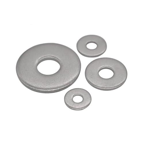 5–50 Stück M2.5 M3 M4 M5 M6 M8 M10 M12 304 Edelstahl Extra große Übergröße große breite dicke einfache Dichtung Shim flache Unterlegscheibe(M3 50pcs) von SINEKY