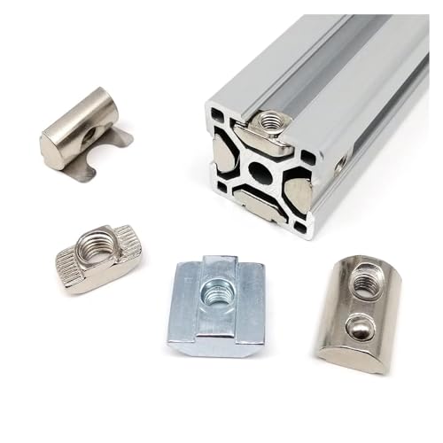 SINEKY 10 stücke M3 M4 M5 M6 M8 M10 3D Drucker Aluminium Profil Extrusion Schiene Rolle In Frühling Ball Schrapnell T Form Block Gleitmutter(Shrapnel nut,40 Series M5) von SINEKY