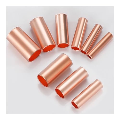 100PCS GT Kupfer Verbindungsrohr Drahtverbindung Kleines Kupferrohr Kleines Kupferrohr Kupferverbindungsrohr Drahtverbinder(100PCS 7mm) von SINEKY