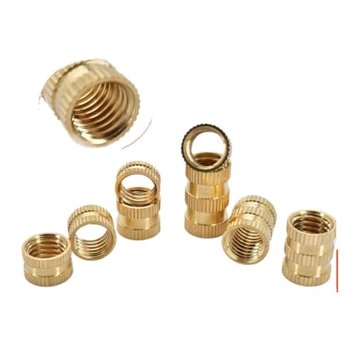 SINEKY 30–60 Stück M2–M4 Gewinde Hitze Messing Einsatzmuttern Injektion Hot Melt Rändelmutter Einsätze für 3D-Drucker Kunststoffgehäuse(Length 5mm,M2.5 (OD3.5mm) 60PCS) von SINEKY