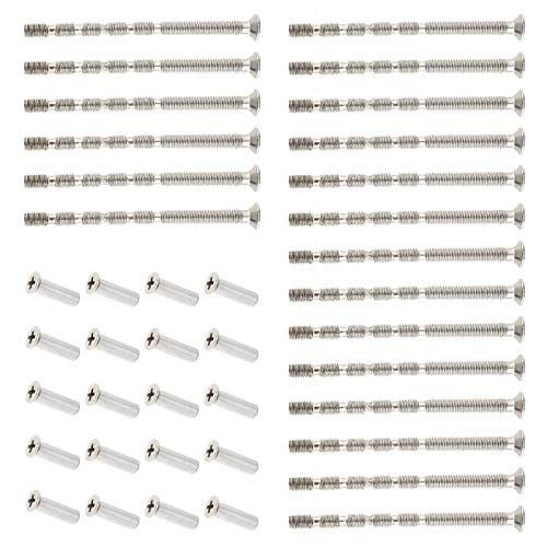 SING F LTD 20 x M4 x 60 mm Zylindermuttern Senkkopfschrauben mit Hülse für Rosetten Verbindungskasten Rosetten Türgriffe von SING F LTD