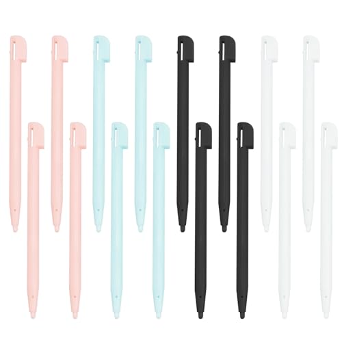 SING F LTD 20pcs Stylus Pen Touch Screen Pen NDSL Touch Pens Kompatibel mit Nintendo NDS Lite zur Steuerung von Videospielen, Weiß Schwarz Rosa Blau von SING F LTD