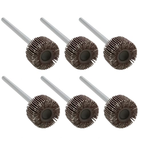SING F LTD Fächerschleifer, 30 x 15 mm, Körnung 120, mit 6 x 100 mm Schaft für Metallschleifen, 6 Stück von SING F LTD