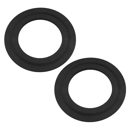 SING F LTD WC-Spülventildichtung, Ersatz-WC-Spülventil, Gummidichtung, Unterlegscheibe, 43 mm x 71 mm, kompatibel mit Siamp Optima 49 50, Schwarz, 2 Stück von SING F LTD