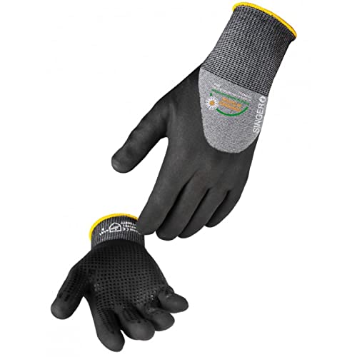 Gant 3/4 enduit avec picots sur la paume SINGER - Manutention en milieu humide - Taille 9 - NYMFIT01 von SINGER FRERES SAS