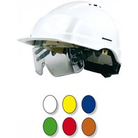 Singer Safety - Grüner Helm mit unter dem Visier integrierter Brillenmaske singer - CASIRISVER2 von SINGER SAFETY