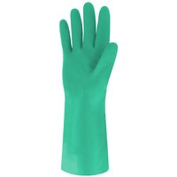 Nitrilhandschuhe grün beflockt 30 cm singer T.10 - NIT153810 von SINGER SAFETY