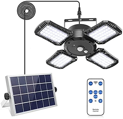 solarleuchten für Außen Innen,128 LED Solarleuchte mit Bewegungsmelder IP65 Wasserdichte 1000 lm Solar Wandleuchte mit 5M Kabel,120°Beleuchtungswinkel 4 Modi Sicherheitswandleuchte Aussenleuchte von SINJIAlight