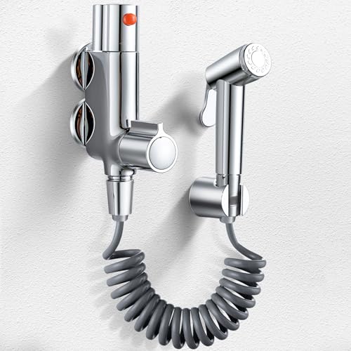 SINKTORY Thermostat Bidet Handbrause Set, Thermostat Mischbatterie Dusche Set mit Bidet Sprayer für Badezimmer Hygiene Toilettenpapier Wand Waschen Windelreinigung, Toilette Bidet Armatur, G1/2" von SINKTORY