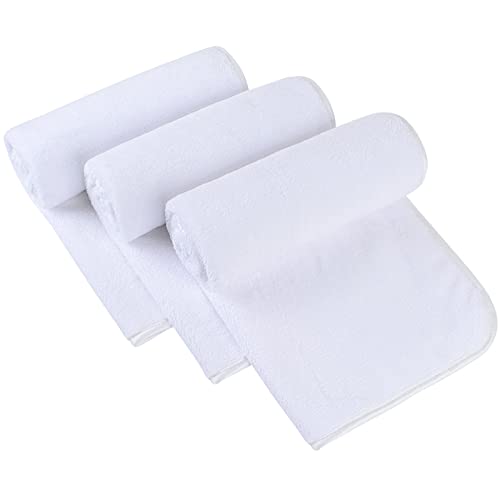 SINLAND Mikrofaser-Handtuch für das Badezimmer Superweiches Makeup-Entferner Tuch Waschlappen für Home Spa Sport Gesicht Reinigungstuch 40cm x 76cm 3er Pack Weiß von SINLAND