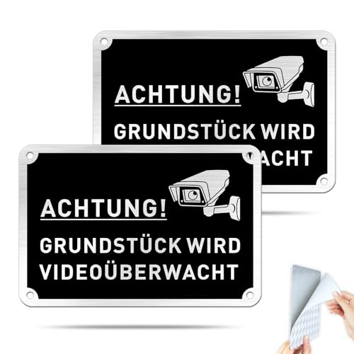 SINMAO Alu Warnschild Kamera Überwachung/15×10 cm Achtung Videoüberwachung Schild Privatgrundstück/Dieses Objekt Wird Videoüberwacht Privatgrundstück Selbstklebend Schild SINMAO Alu Warnschild Kamera Überwachung/15×10 cm Achtung Videoüberwachung Schild Privatgrundstück/Dieses Objekt Wird Videoüberwacht Privatgrundstück Selbstklebend Schild von SINMAO