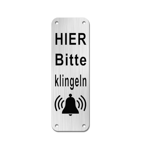 Sinmao Bitte hier klingeln schild Alu Klingelschild Selbstklebend Klein 5x15cm Vertikal Sinmao Bitte hier klingeln schild Alu Klingelschild Selbstklebend Klein 5x15cm Vertikal von SINMAO
