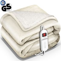 Sinnlein - Heizdecke mit Abschaltautomatik 160x120cm Beige Elektrische Wärmedecke mit 9 Temperaturstufen Kuscheldecke waschbar Bett, Sofa Decke von SINNLEIN