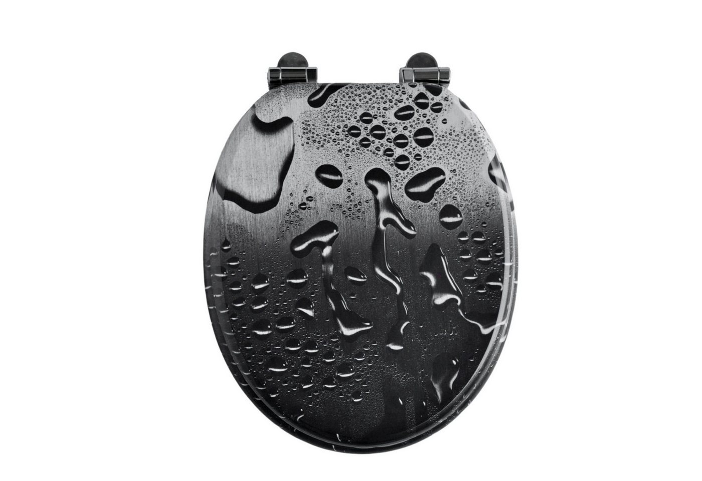 SINOBATH WC-Sitz Toilettensitz mit MDF-Holzkern & Absenkautomatik (mit Ergonomischem O-Ring, Modern-Premium-Design,Einfache Installation, Stummschaltung, Stilvolles Muster, Spezialbeschichtung), -Bis zu 200 kg Belastbar von SINOBATH