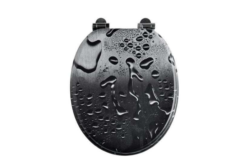 SINOBATH WC-Sitz Toilettensitz mit MDF-Holzkern & Absenkautomatik (mit Ergonomischem O-Ring, Modern-Premium-Design,Einfache Installation, Stummschaltung, Stilvolles Muster, Spezialbeschichtung), -Bis zu 200 kg Belastbar von SINOBATH