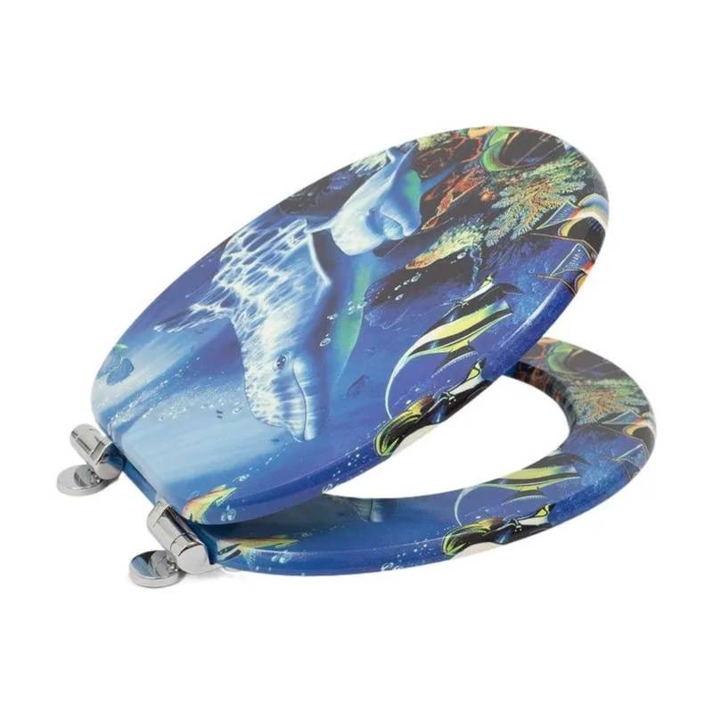 SINOBATH WC Sitz Mit Absenkautomatik MDF Holzkern H134 von SINOBATH