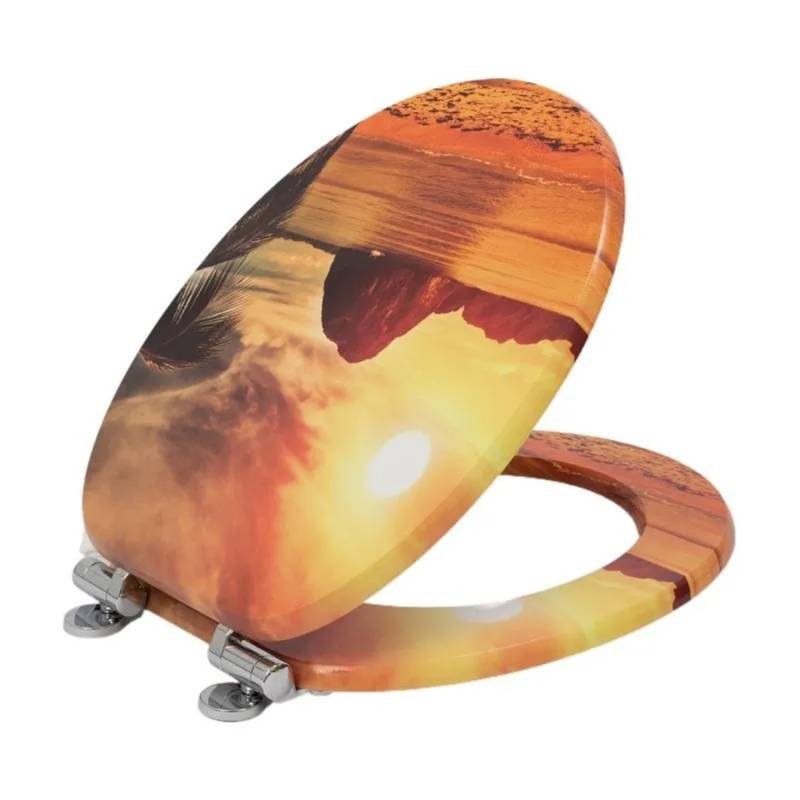 SINOBATH WC Sitz Mit Absenkautomatik MDF Holzkern H136 von SINOBATH