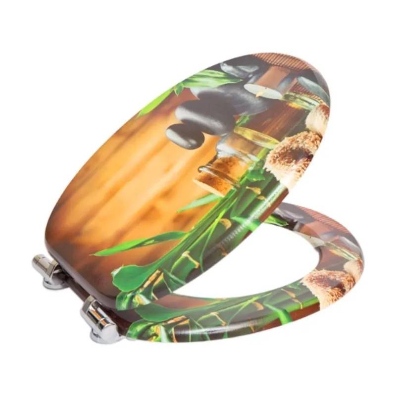 SINOBATH WC Sitz Mit Absenkautomatik MDF Holzkern H167 von SINOBATH