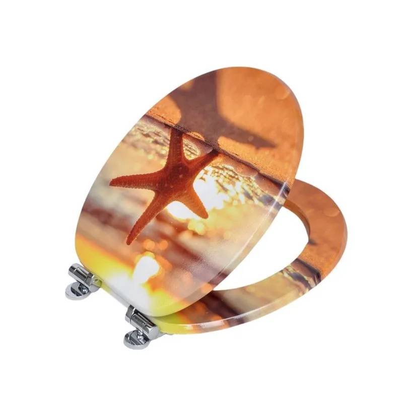 SINOBATH WC Sitz Mit Absenkautomatik MDF Holzkern H350 von SINOBATH