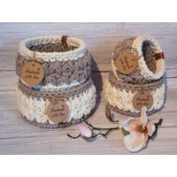 Aufbewahrung | Utensilo Häkelkorb Häkelkörbchen Aufbewahrungskorb Baumwollkorb Home Decor Geschenkidee Aufbewahrung | Utensilo Häkelkorb Häkelkörbchen Aufbewahrungskorb Baumwollkorb Home Decor Geschenkidee von SINOHandmade