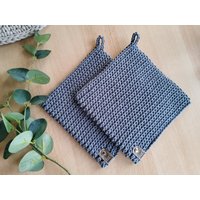 Topflappen Gehäkelt 2Er Set | Ca. 20x20cm 100% Recycelte Baumwolle| Viele Farben Küche Geschenkidee Topflappen Gehäkelt 2Er Set | Ca. 20x20cm 100% Recycelte Baumwolle| Viele Farben Küche Geschenkidee von SINOHandmade