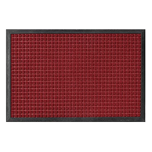 SINOPED Outdoor-Fußmatte, Haustürmatte, strapazierfähig, für drinnen und draußen, Schmutzfangmatte, wasserdicht, super saugfähig, Fußmatte für Eingangsbereich, Terrasse, Veranda, XFG (Weinrot, 76,2 x von SINOPED