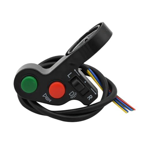 Universal Fit 22 mm Lenkerschalter kompatibel mit Motorradscooter ATV Horn Ein-/Aus -Lichtknopf Aftermarket Ersatz Universal Fit 22 mm Lenkerschalter kompatibel mit Motorradscooter ATV Horn Ein-/Aus -Lichtknopf Aftermarket Ersatz von SINOSCOGO