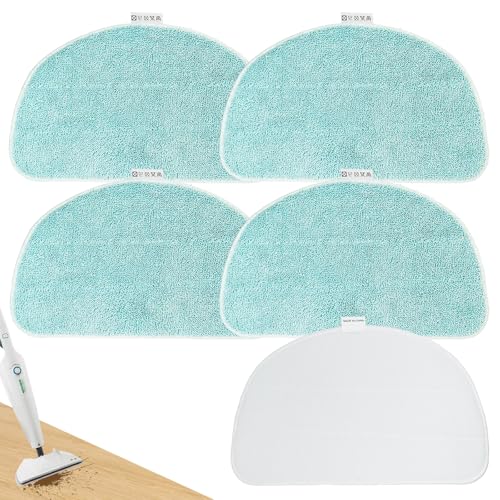 5 Stück Ersatzpad für Leifheit CleanTenso Power 2.0 Dampfreiniger, 32x19.5cm Mikrofaser Dampfmop für Alle Böden,Dampfmop Ersatz mit Klettunterseite, Waschbare Ersatzbezüge von SINRAD