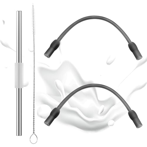 Milchschlauch Kompatibel mit Siemens eq6,Milchschlauch Siemens Eq6,Edelstahles Milchrohr und Reinigungsbürste Set Kompatibel mit Siemens Eq6 Series,Kompatibel Bosch Veroaroma Kaffeevollautomat von SINRAD