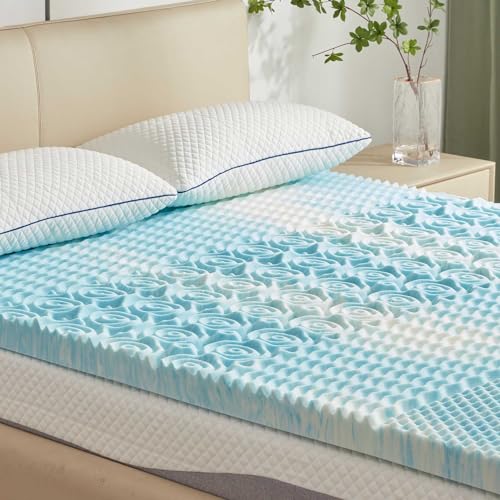 SINWEEK Mattress Topper Memory Foam Mattress Topper 2 Inch Queen Soft Mattress Pad for Pressure Relieve, 5-Zone Design, CertiPUR-US Certified von SINWEEK
