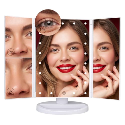 SINZUX Kosmetikspiegel Schminkspiegel mit 22 LED-Lichtern, Touchscreen von SINZUX