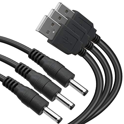 3er Pack 1,2 m DC 3,5 mm x 1,35 mm 5 Volt DC Barrel Jack Power Kabel,USB Charging Cable Cord USB 2.0 A Male to DC 3,5 mm x 1,35 mm 5V USB Converter Adapter Power Cable Cord von SIOCEN