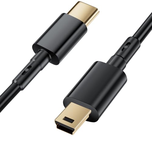 USB C auf Mini USB Kabel 1M,Typ C auf Mini B Ladekabel für GoPro Hero 3+,PS3 Controller Kabel,MP3 Player,Garmin,Dash Cam,Canon PowerShot ELPH Rebel Kamera,Ladegerät für Playstation 3 Ladekabel von SIOCEN