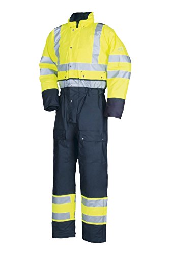 Frederik Sioen 5616 – a2 F010652 X L um RABAUL Hi-Vis Regen Winter Overall, Größe XXL, gelb/marineblau von Sioen