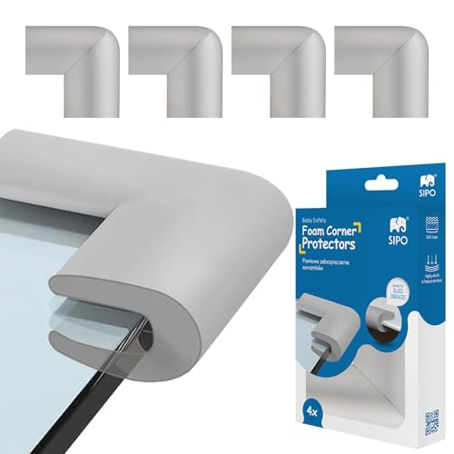 SIPO Schaumstoff-Eckenschutz für Glasmöbel – 4er‑Set – Weiche, Selbstklebende Kantenschutz‑Polster für Esstisch & Regale SIPO Schaumstoff-Eckenschutz für Glasmöbel – 4er‑Set – Weiche, Selbstklebende Kantenschutz‑Polster für Esstisch & Regale von SIPO