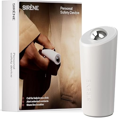 OOONO SIRÈNE - Intelligenter Taschenalarm [MIT APP LIVE-STANDORT] - Persönlicher Alarm für Frauen, Männer & Kinder - Durch Knopfdruck Kontakte im Notfall alarmieren - Sicherheit & Hilfe für Unterwegs von SIRÈNE