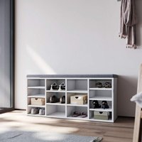 SIRHONA Schuhschrank Weiß mit Sitzbank Schuhregal mit Sitzfläche 103.5x30x48cm SIRHONA Schuhschrank Weiß mit Sitzbank Schuhregal mit Sitzfläche 103.5x30x48cm von SIRHONA