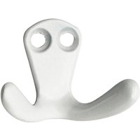Doppelhaken Hapi Breite 44 mm, Höhe 33 mm, Aluminium weiß beschichtet von SIRO
