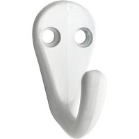 Einfachhaken Bata Breite 20 mm, Höhe 41 mm, Aluminium weiß beschichtet Einfachhaken Bata Breite 20 mm, Höhe 41 mm, Aluminium weiß beschichtet von SIRO