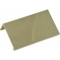 Griffleiste Möbelgriff Crevan la 48 mm, l 70 mm, Alu vemessingt poliert von SIRO