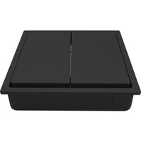 Siro - PushPower Funk Lichtschalter 55 - Einbau Funkschalter 4-Kanal - keine Verkabelung notwendig, Kunststoff schwarz von SIRO