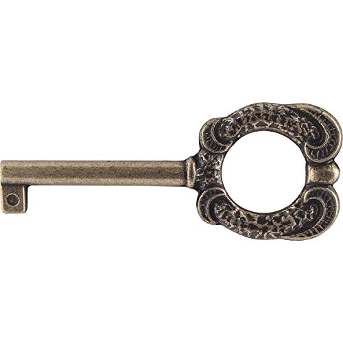 SIRO 361-42ZN10 Möbelschlüssel Faial ZN brün. handle, altmessing brüniert, 83 mm von SIRO