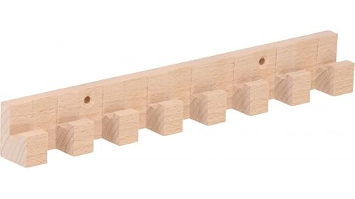 SIRO Hakenleiste Dossenheim, Schlicht, Holz buche roh, 260 mm x 26 mm x 35 mm, LA 139 mm, S660-260HZ17V1P von SIRO