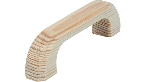 SIRO Möbelgriff Abensberg, Schlicht, Holz kiefer roh, 112 mm x 30 mm x 17 mm, LA 96 mm, S30A-112HZ5 von SIRO