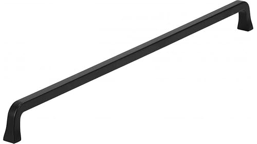 SIRO Möbelgriff Marktheidenfeld, Druckguss schwarz matt pulverbeschichtet, 331 mm x 30 mm x 13 mm, LA 320 mm, 2525-331PB12 von SIRO