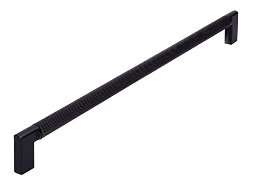 SIRO Möbelgriff Threesixty, Modern, Aluminium schwarz matt pulverbeschichtet schwarz matt pulverbeschichtet, 334 mm x 32 mm x 12 mm, LA 320 mm, 2457-334PB12PB12 von SIRO