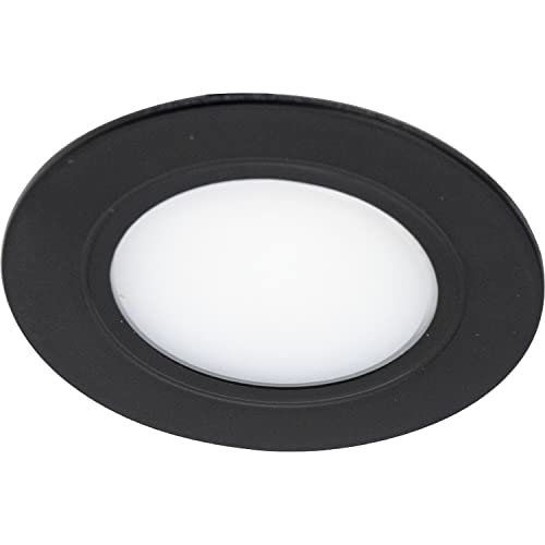 SIRO SL-Mono Einbau Led Spot ø 68mm dimmbar, flacher Led Spot in 3000K warmweiss, Einbau Deckenstrahler Led aus Aluminium schwarz gebürstet, 24V von SIRO