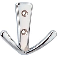 Siro - Mantelhaken Deneb Breite 76mm, Höhe 71mm edler Garderobenhaken, Zinkguss verchromt poliert von SIRO