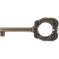 Siro - Möbelschlüssel antik Faial, 83mm - Bartschlüssel für Möbel mit Euro-Einheitssperre, Zinkdruckguss altmessing brüniert von SIRO